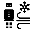 winter woman glyph Icon