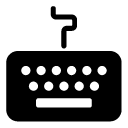 wire keyboard one glyph Icon