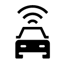 wireless car glyph Icon