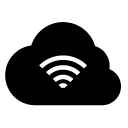 wireless cloud glyph Icon