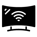 wireless curved monitor glyph Icon