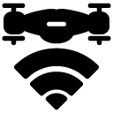 wireless drone glyph Icon