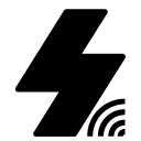 wireless electricity glyph Icon