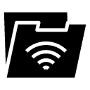 wireless folder glyph Icon copy