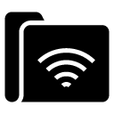 wireless folder glyph Icon