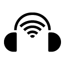 wireless head set glyph Icon
