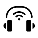 wireless headphone_1 glyph Icon