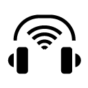 wireless headset glyph Icon