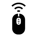 wireless mouse five glyph Icon