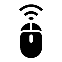 wireless mouse three glyph Icon