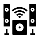 wireless music system glyph Icon