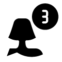 woman number glyph Icon