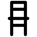 wooden chair line icon