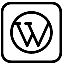 wordpress line icon