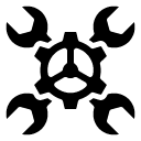 wrenches three glyph Icon