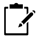 write clipboard pencil glyph Icon