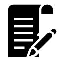 write document pen glyph Icon