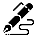 write ink pen glyph Icon