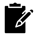 write pen clipboard glyph Icon