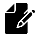 write pen document glyph Icon