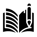 write pen line book glyph Icon