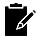 write pencil clipboard glyph Icon