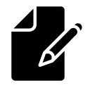 write pencil document glyph Icon
