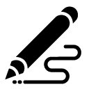 write pencil glyph Icon
