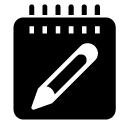write pencil note glyph Icon