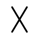 x glyph Icon