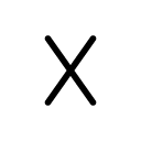 x glyph Icon