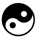 ying yang glyph Icon