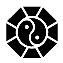 ying yang symbol glyph Icon
