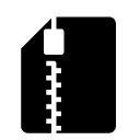 zipped glyph Icon