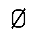 Ø glyph Icon