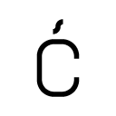 Ć glyph Icon