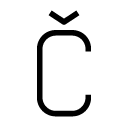 Č glyph Icon