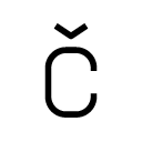 Č glyph Icon