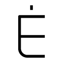 Ė glyph Icon