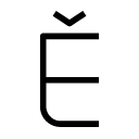 Ě glyph Icon
