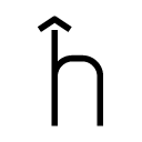 Ĥ glyph Icon