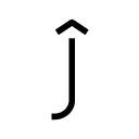 Ĵ glyph Icon
