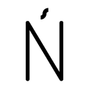 Ń glyph Icon