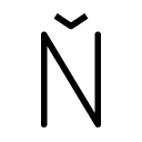 Ň glyph Icon