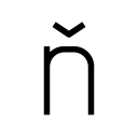 Ň glyph Icon