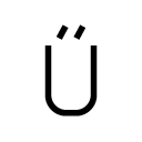 Ű glyph Icon