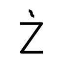 Ź glyph Icon