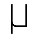 μ glyph Icon