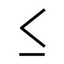 ≤ glyph Icon