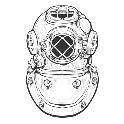 Vector-Illustration-diving-helmet